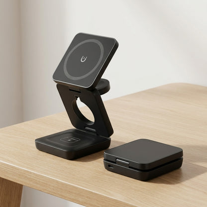 MagBase Foldable 3-in-1 MagSafe Wireless Fast Charging Station