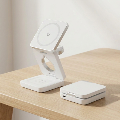 MagBase Foldable 3-in-1 MagSafe Wireless Fast Charging Station